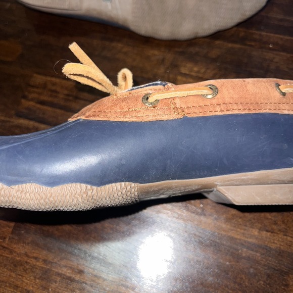 Sperry TopSider Cormorant STS94869 Brown Blue Slip-On Duck Boots Women's Size 7 - Picture 8 of 11